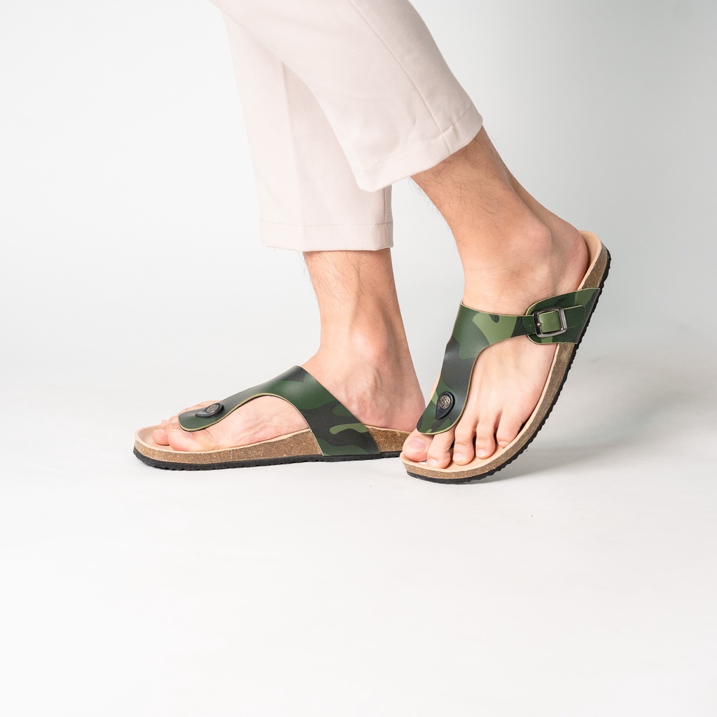 R07 - Dép Đế Trấu BIOLINE Official Quai Camo Rằn Ri Thiết Kế Tách Ngón