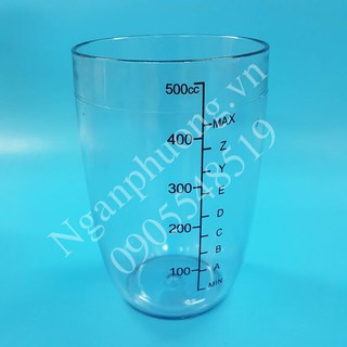 Bình lắc pha chế Cocktail Shaker 500ml vạch chia in đậm
