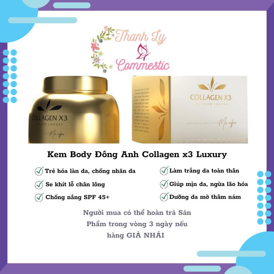 KEM BODY COLLAGEN X3 LUXURY CHÍNH HÃNG FREE SHIPtrắng da dưỡng thể  ủ trắng dưỡng da