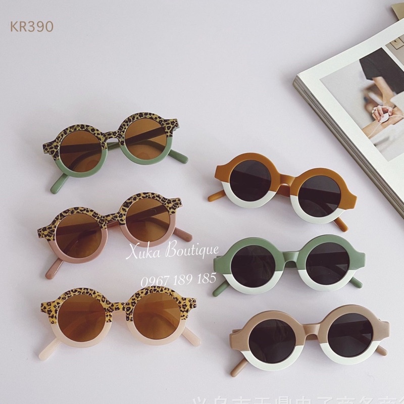 Kính Thời Trang Cho Bé, Kính Tròn 2 Màu Cá Tính