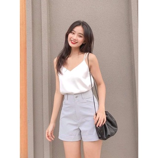 Áo lụa dây cổ tim 2 lớp, áo dây chéo phía sau
