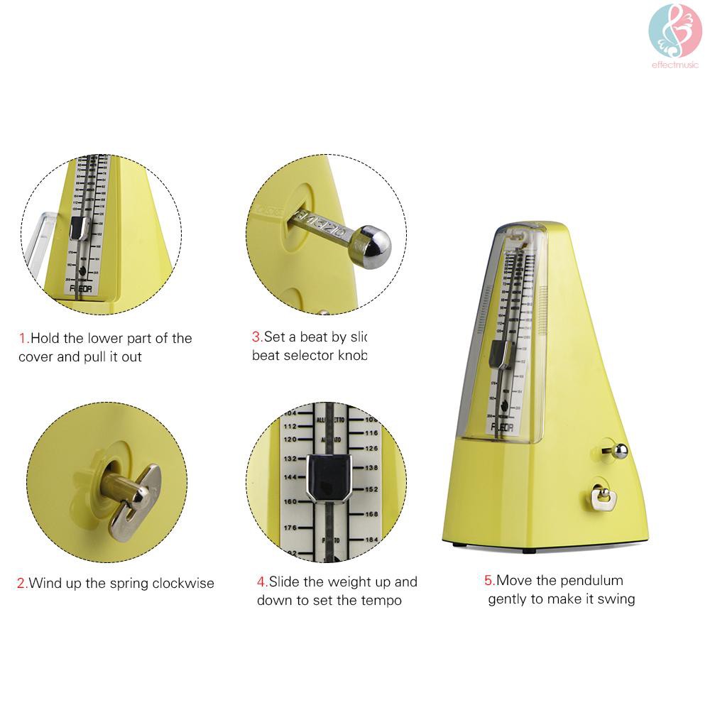 Máy đếm nhịp Metronome bằng nhựa ABS hình kim tự tháp thông dụng cho Guitar /Violin/ Piano/ trống Bass