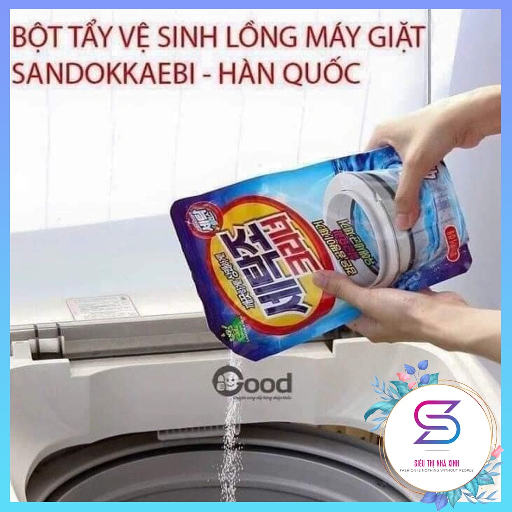 Bột tẩy lồng máy giặt - bột vệ sinh máy giặt - tẩy lồng máy giặt hàn quốc gói 450g