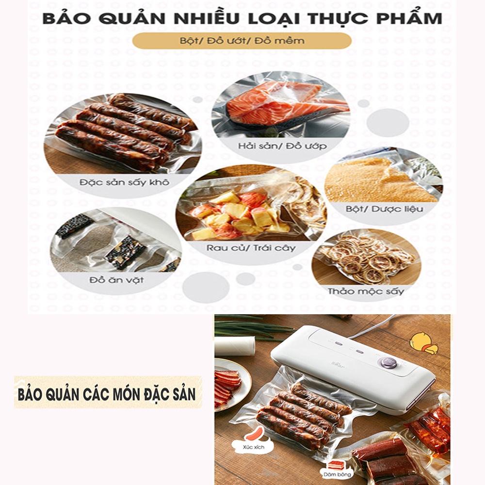 May hút chân không thực phẩm hàn miệng túi mini tiện dụng Bear VS-B01V1