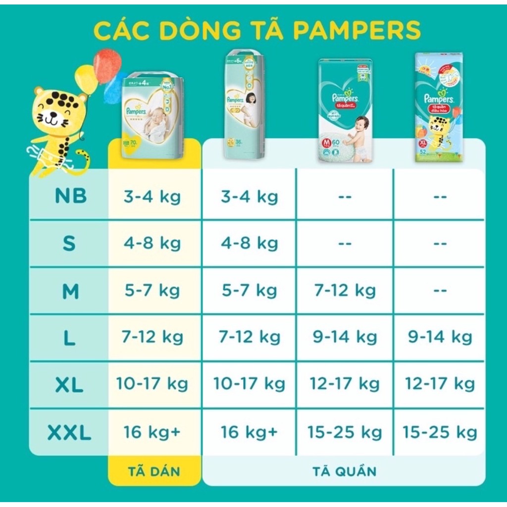 Tã quần Pampers Giữ Dáng Mới Gói Cực Đại M74/L68/XL62/XXL56