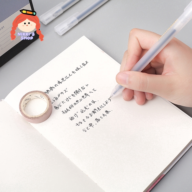NIKKI Bút Mực Đen Ngòi 0.5mm Cho Học Sinh