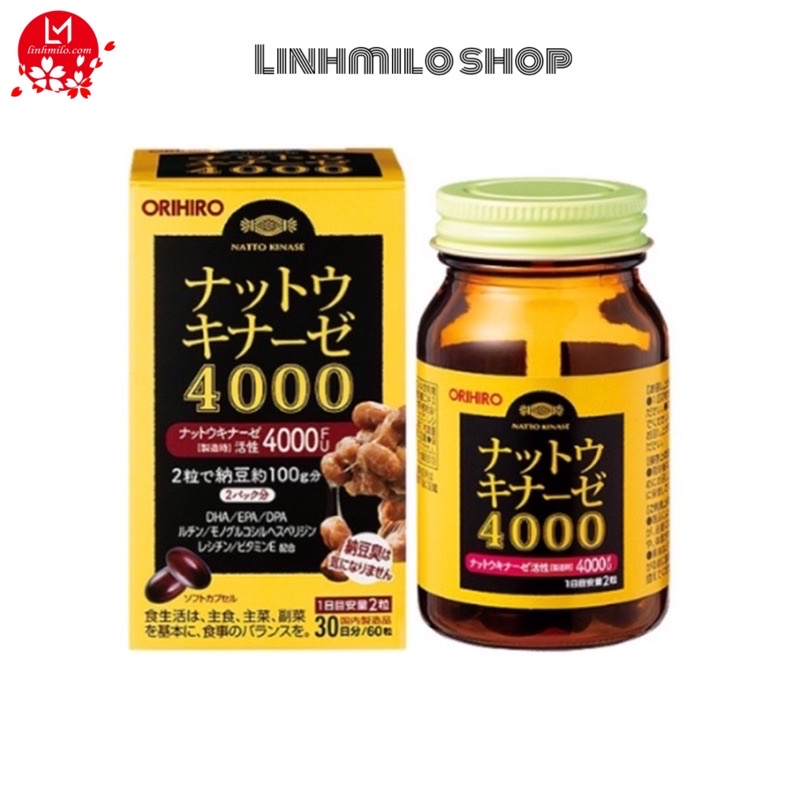 Viên uống hỗ trợ phòng chống đột quỵ 4000 FU Orihiro 60 viên