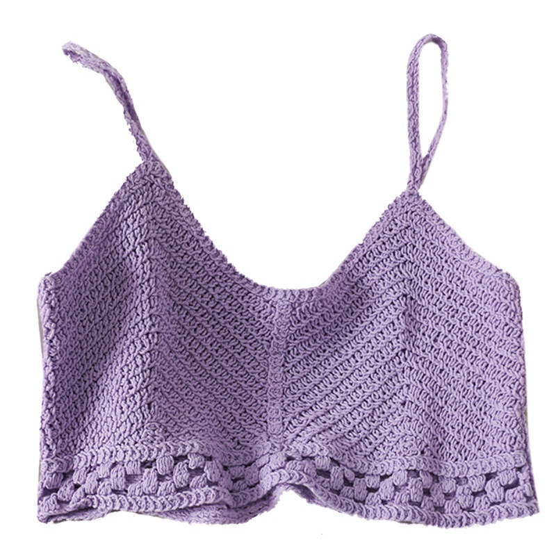 Áo Crop Top Hai Dây Cổ Chữ V Gợi Cảm Cho Nữ