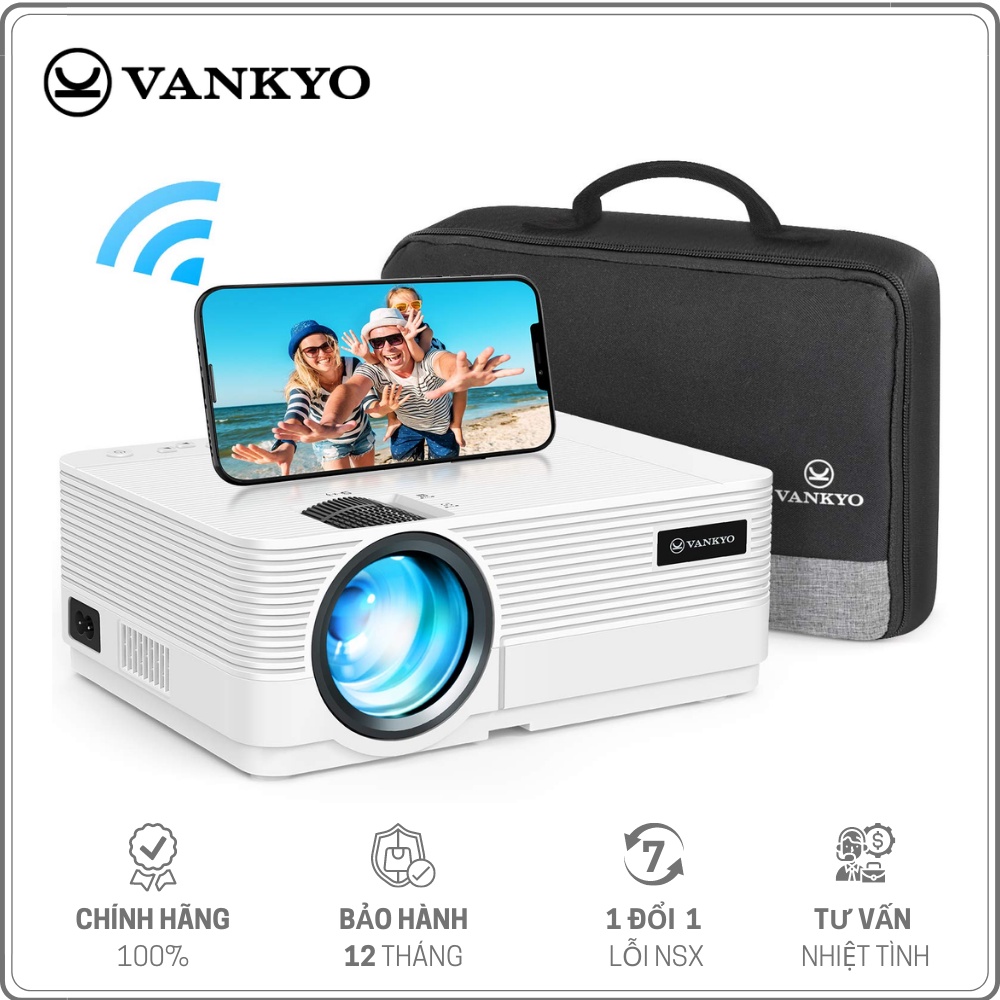 Vankyo Leisure 470 Mini Projector - Máy Chiếu Mini Hỗ Trợ Full HD 1080P &amp; Màn Hình Tùy Chọn 39 &quot;-250&quot; - Hàng Chính Hãng