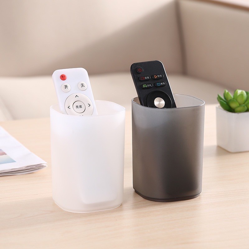 Giá Đỡ Bút / Cọ Trang Điểm / Son Môi Bằng Nhựa Nhám Trong Suốt Đơn Giản Sáng Tạo Đa Năng Dành Cho Văn Phòng / Trường Học
