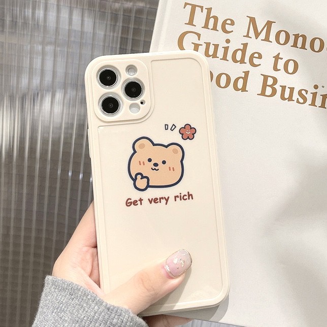 🌸VIDEO THẬT🌸 Ốp Lưng iPhone Viền Nổi Dẻo Gấu Very Rich iPhone 6/6s/6plus/6splus/7plus/8plus/x/xs/xsmax/11/11promax/12pro