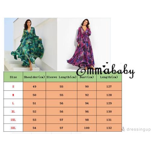 Đầm dáng dài cổ chữ V họa tiết hoa xinh xắn thời trang cho nữ