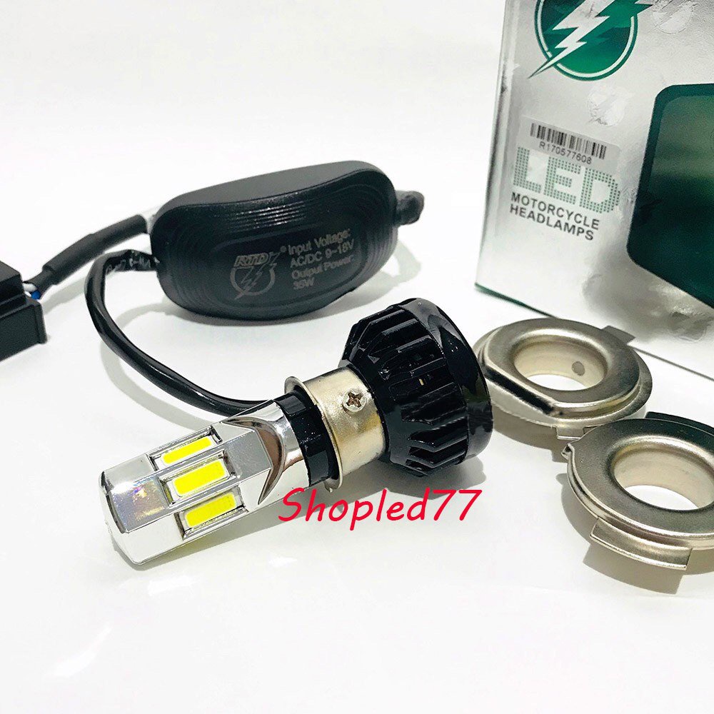 Đèn Pha Led 6 Tim RTD 25w Chính Hãng Quạt Tản Nhiệt Bảo Hành 1 Năm