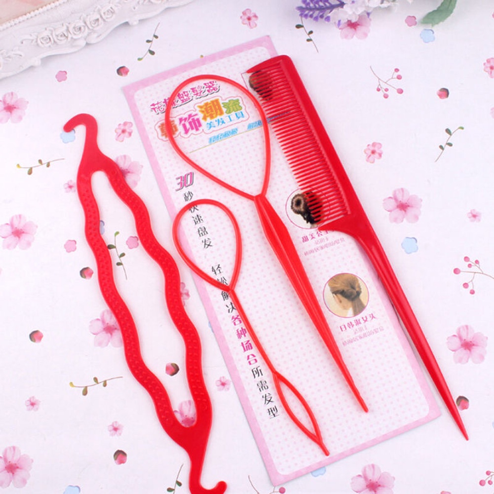 Bộ dụng cụ búi tạo kiểu tóc 4 món tiện lợi sáng tạo dành cho nữ