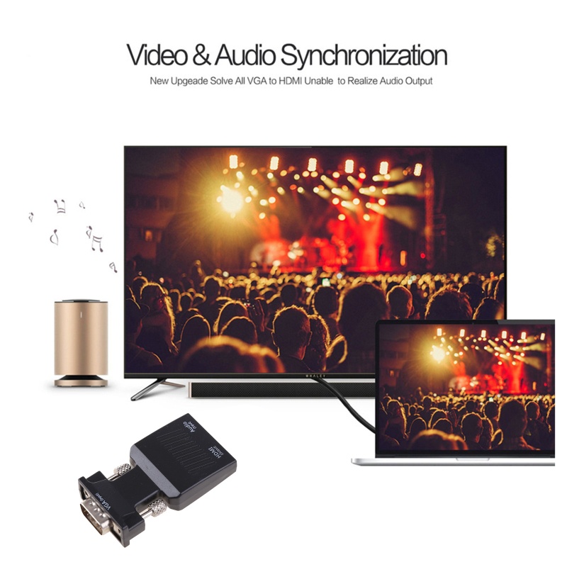Bộ chuyển đổi VGA sang HDMI 1080p cho máy tính để bàn