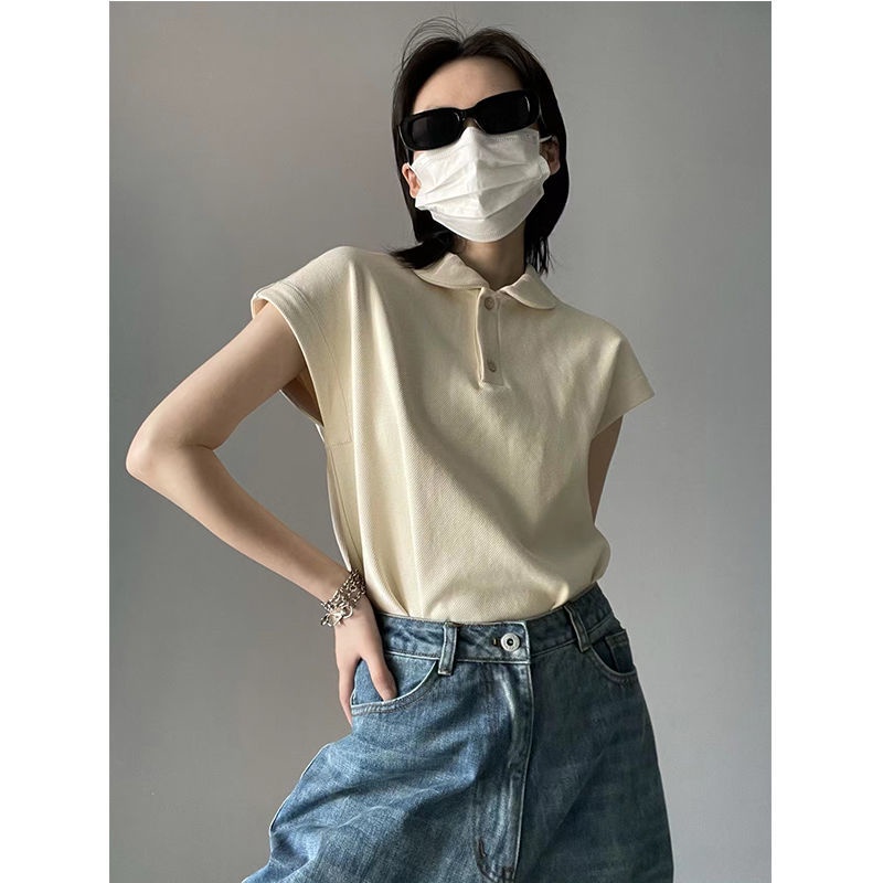 ▽✤☋Áo Thun polo Ngắn Tay Phong Cách Retro Thời Trang Mùa Hè Hàng Mới Dành Cho Bạn Nữ 2022