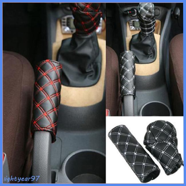 Set 2 Bọc Cần Số Giả Da Trang Trí Nội Thất Xe Hơi