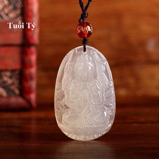 Dây Chuyền Phật Bản Mệnh Tuổi Tý Màu Trắng - Phật Thiên Thủ Thiên Nhãn