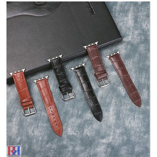 Dây Apple Watch da cá sấu Genuine Leather dùng cho series 1/2/3/4/5/6/SE size 38/40mm và 42/44mm