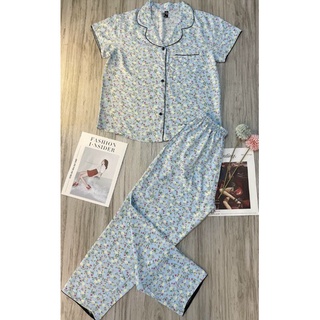 Bộ mặc nhà pijama lụa có bigsize
