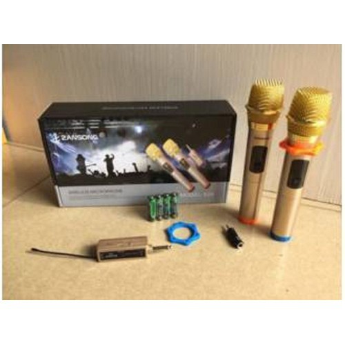 Bộ 2 micro karaoke không dây Zansong S28 kết nối bluetooth cho loa kéo - Hỗ trợ các thiết bị có jack cắm 3.5mm và 6.5mm