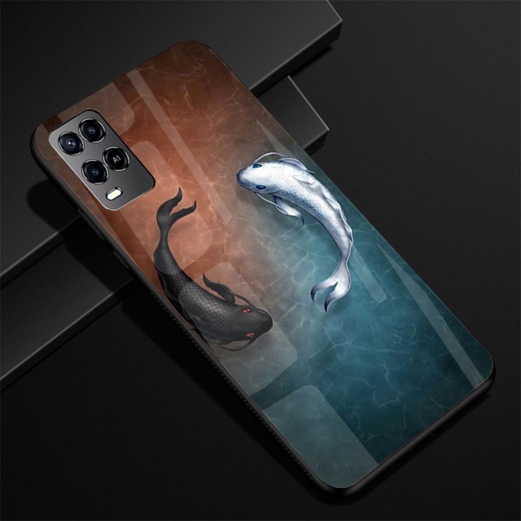 Ốp Lưng OPPO A54,A55, A74, A94 mặt kính cường lực cao cấp thiết kế Độc Quyền
