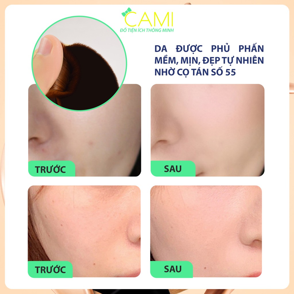 Cọ tán kem nền số 55 cho da ăn phấn đẹp mịn không tì vết - Cami - CMPK170