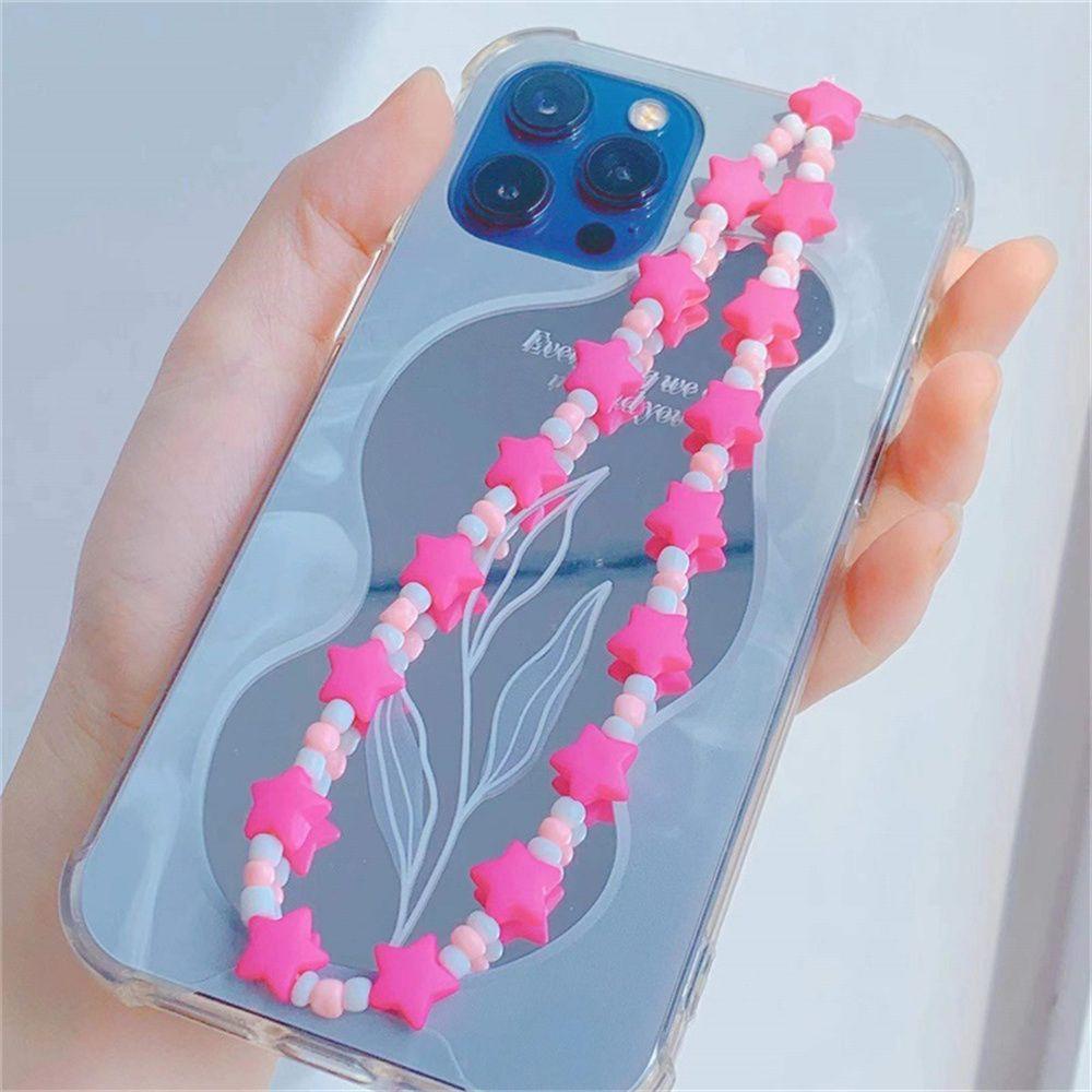 Dây Đeo Điện Thoại Chuỗi Hạt Màu Kẹo Ngọt Đính Hoa