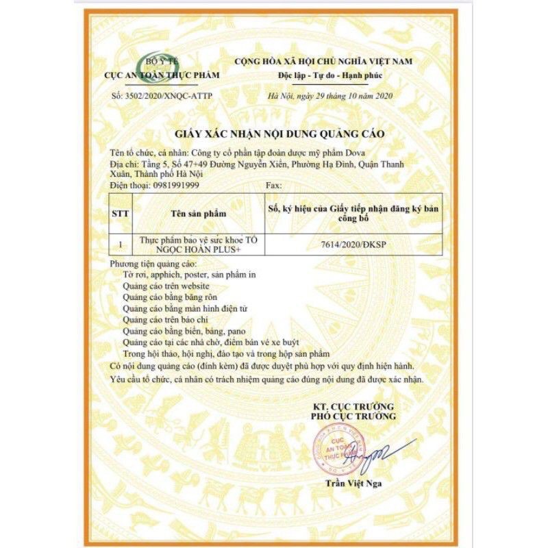Tố ngọc hoàn plus cộng hàng chuẩn kèm quà tặng