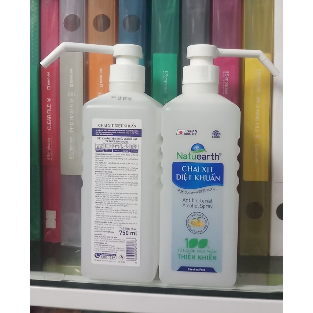 Chai xịt diệt khuẩn Natuearth 750 ml | BigBuy360 - bigbuy360.vn
