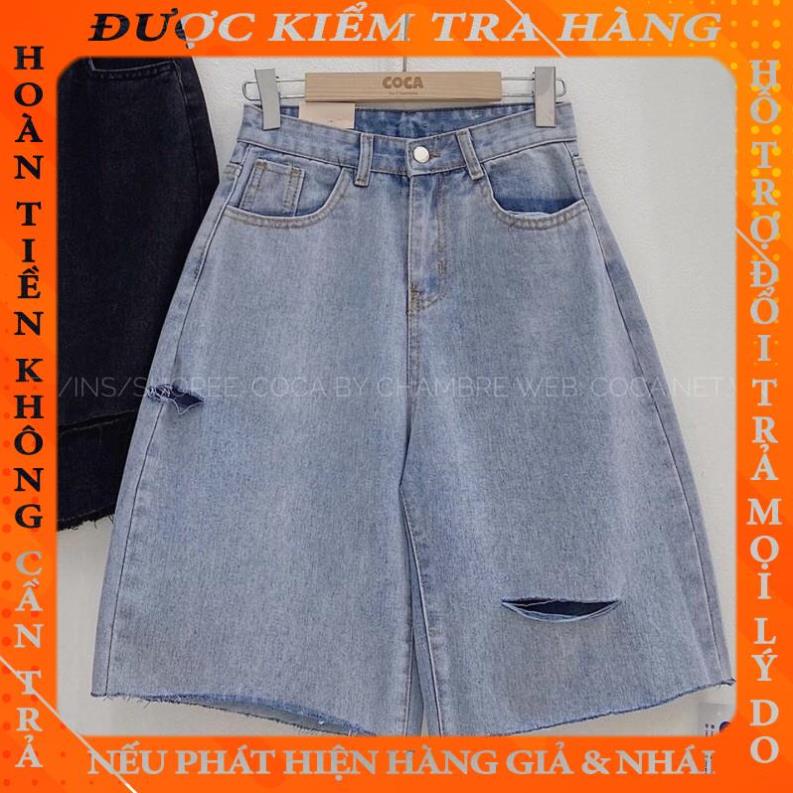 🔺Quần Jeans Ngố Ống Rộng Rách PT fdinh