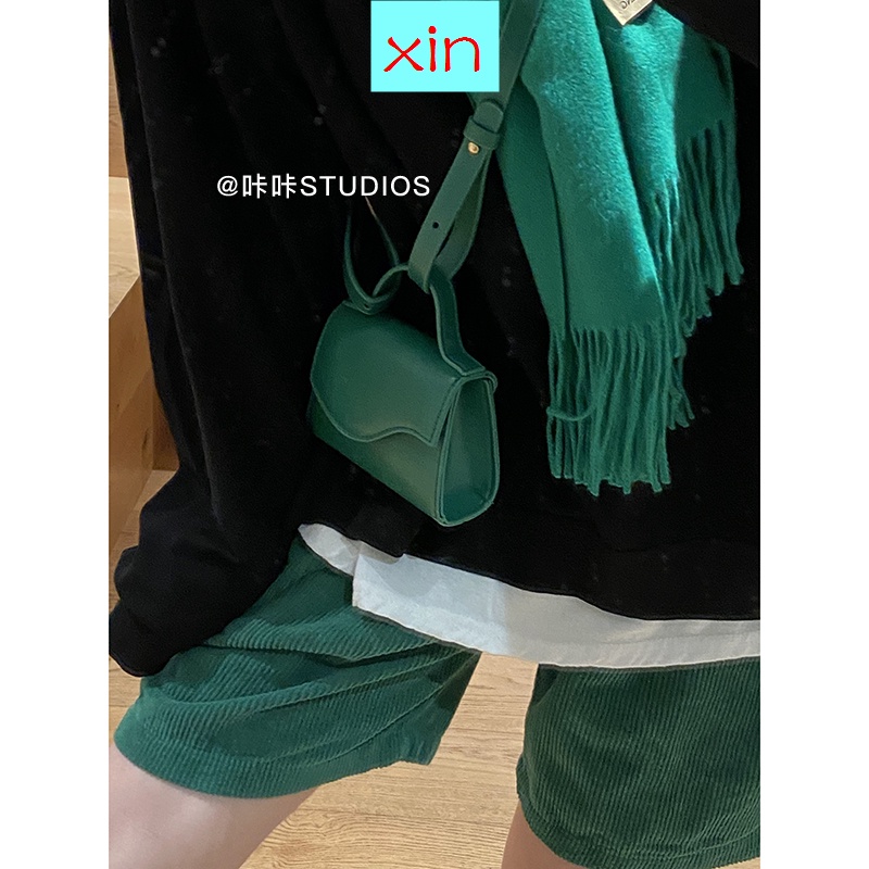 Túi Xách Mini Hình Vuông Màu Xanh Lá Thời Trang Xu Hướng Mới 2021 Cho Nữ