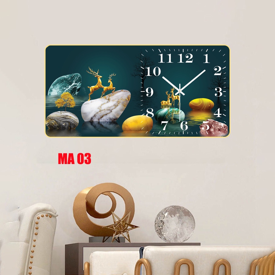 Tranh đồng hồ treo tường tráng gương 3d cao cấp ❤️Giá xưởng❤️ Tranh trang trí decor, kèm pin đinh treo không cần khoan