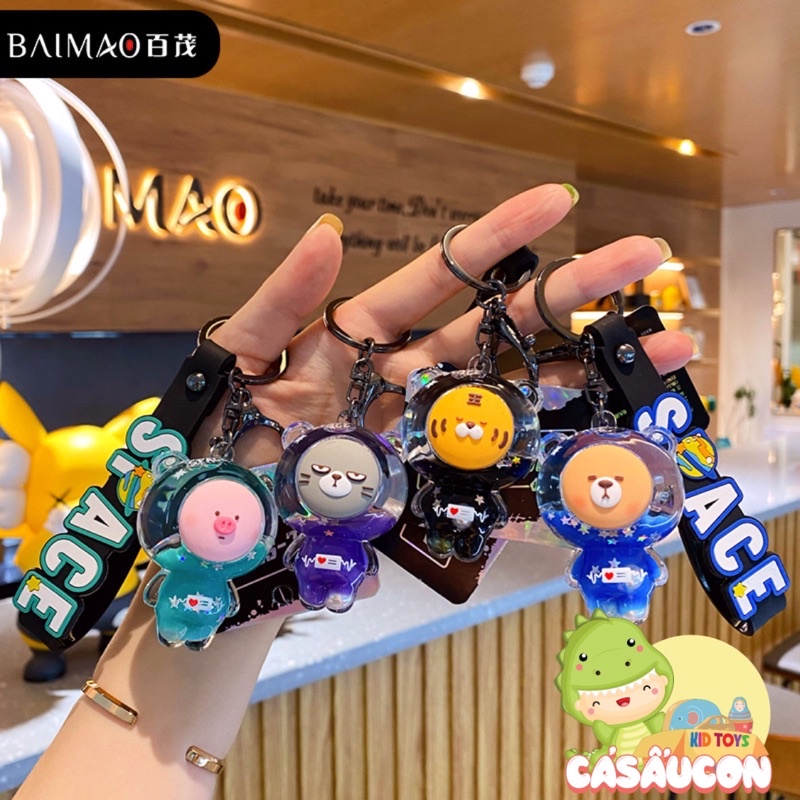 Móc khoá Space hổ , gấu , mèo , heo dễ thương