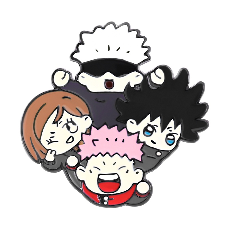 Ghim cài áo QIHE JEWELRY bằng kim loại in chữ &quot;Curse Back to War&quot; cá tính