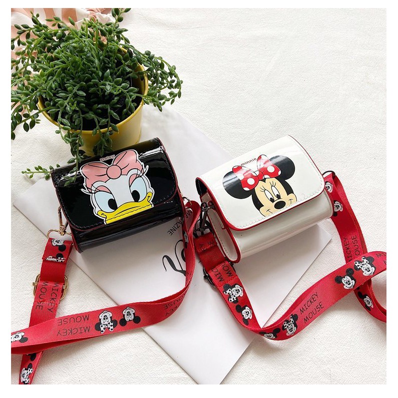 Túi đeo chéo MINI dễ thương hình MICKEY và DONALD phong cách Hàn Quốc cho bé TX19