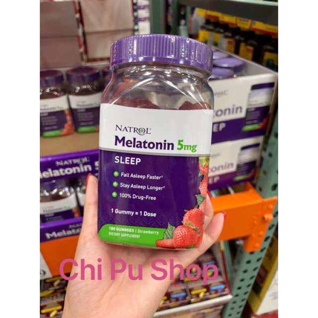 Gummies hỗ trợ ngủ ngon Natrol Melatonin 5mg 180 Viên Mới - Kẹo Dâu hỗ trợ ngủ ngon | BigBuy360 - bigbuy360.vn