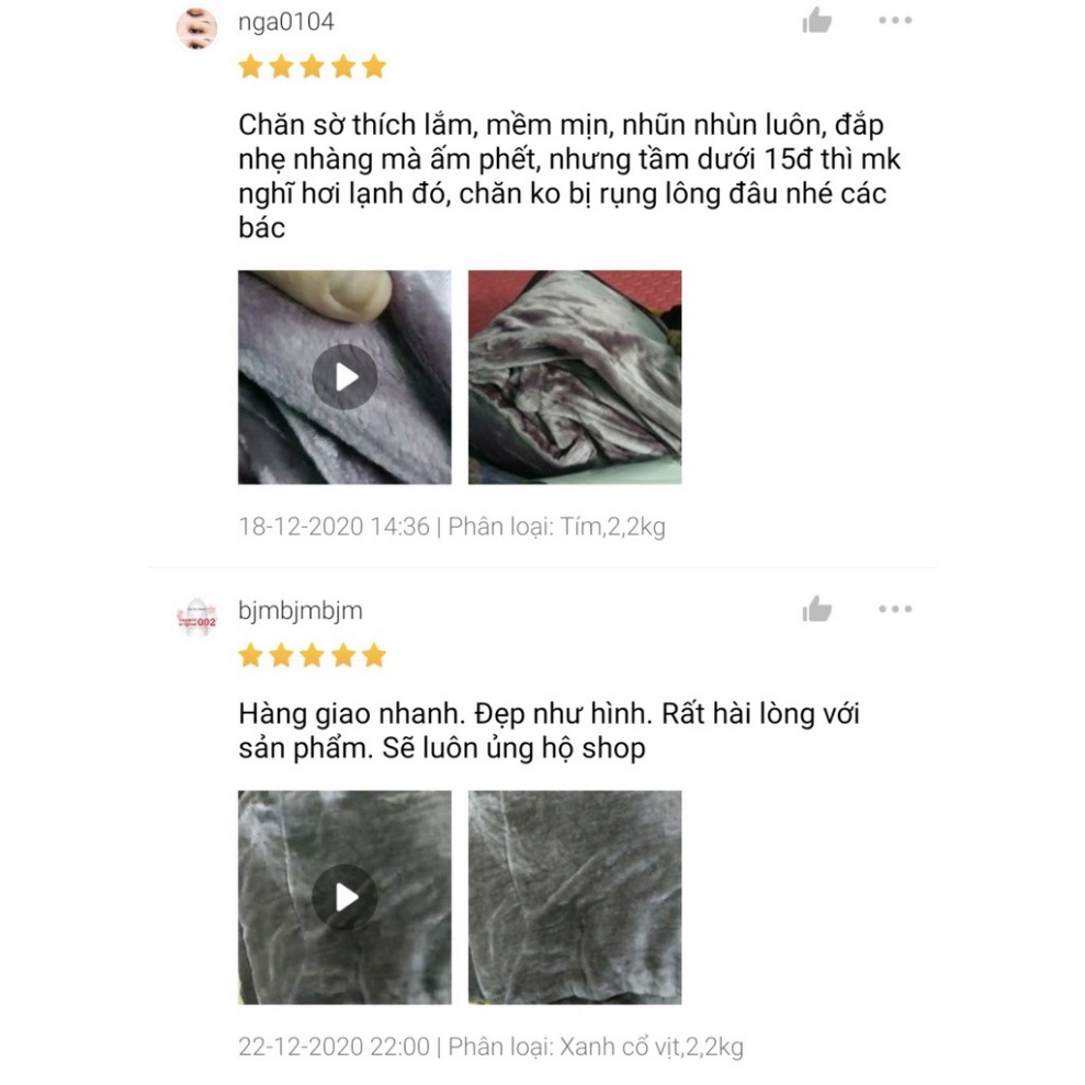 Chăn lông tuyết nhung Blanket nhập khẩu mềm mịn kích thước 2mx2m2 Giá rẻ