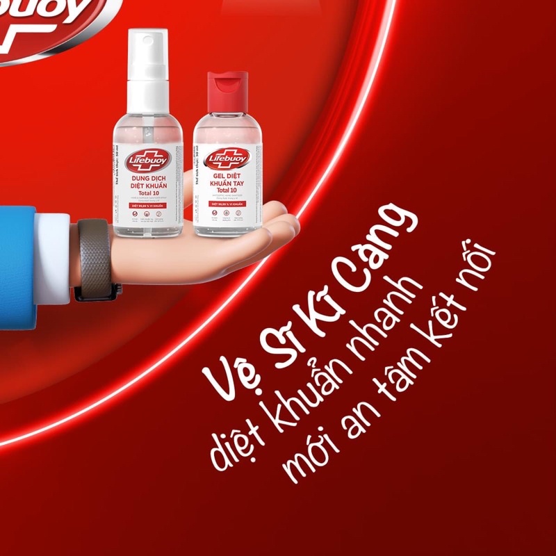 Chai xịt diệt khuẩn Lifebuoy bảo vệ vượt trội 10 chai 50ml