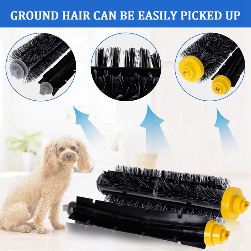 Chổi Bên / Bàn Chải Lăn Lọc HEPA Thay Thế Chuyên Dụng Cho iRobot Roomba 630 650 760 Vaccum