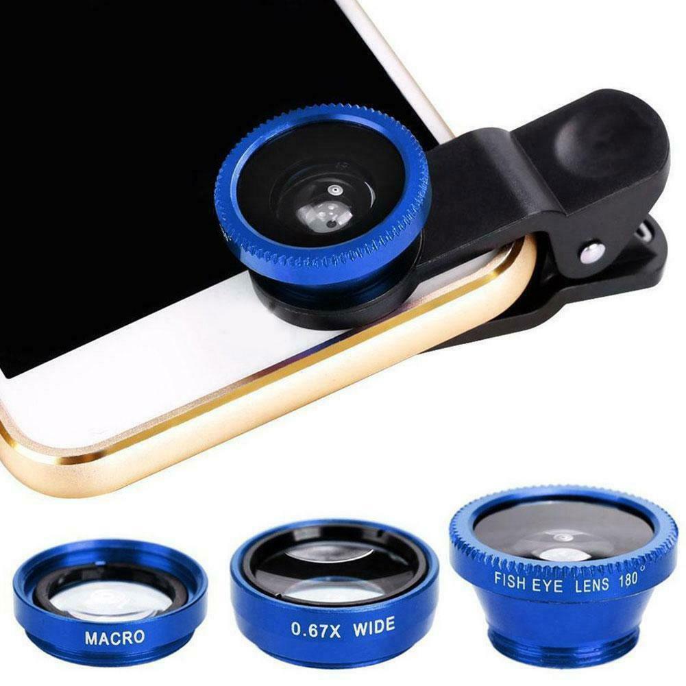 Ống Kính Fisheye Góc Rộng 3 Trong 1 Cho Điện Thoại