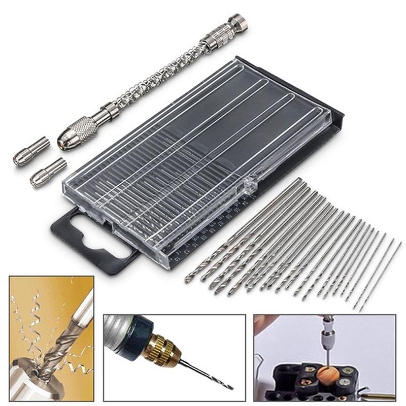 Set 20 Mũi Khoan Xoắn Mini 0.5mm - 3mm Bằng Nhôm
