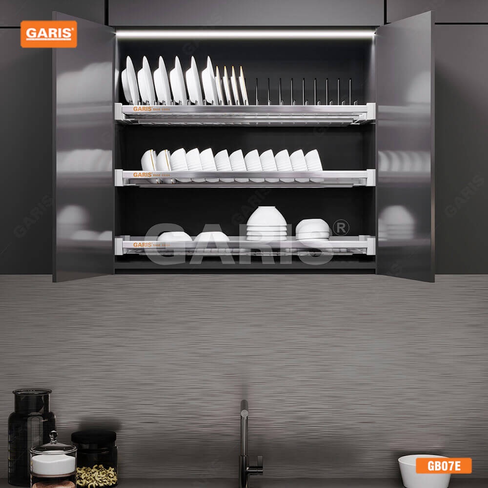 Giá Bát Đĩa Cố Định Garis GB07E - 3 Tầng