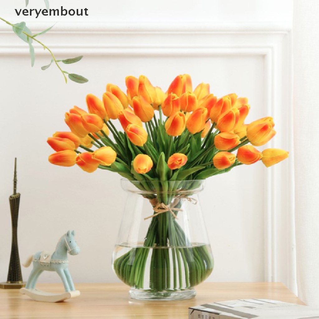 Bó hoa tulip nhân tạo trang trí nhà cửa/tiệc cưới