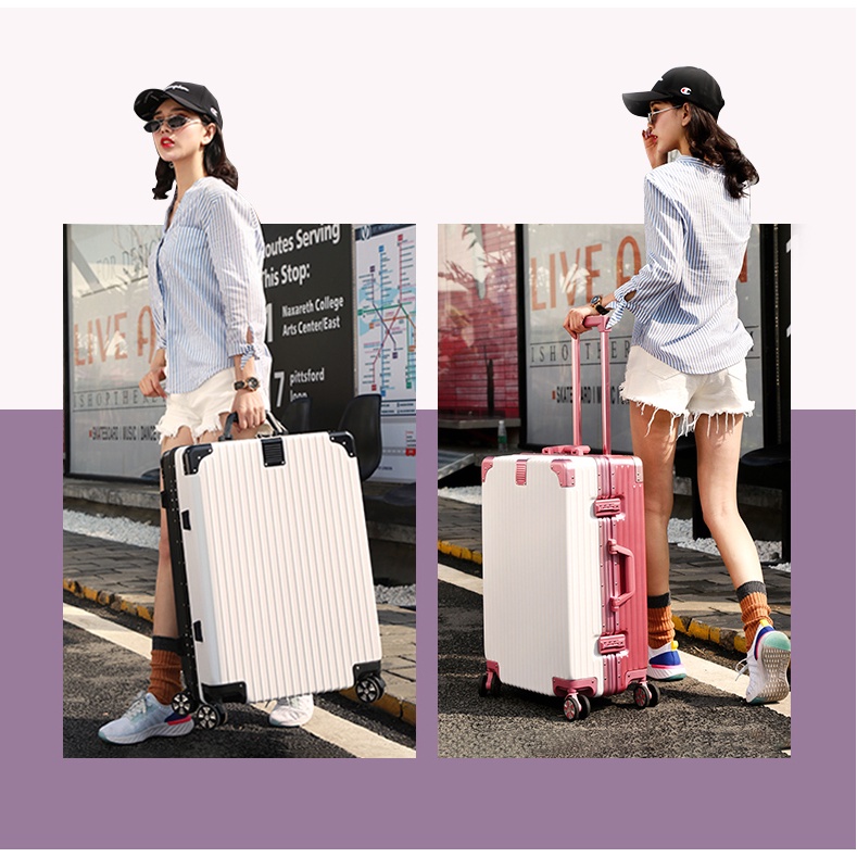 [Hàng Sẵn] Vali Khóa Size 28 nhập khung Nhôm Chịu lực Cao cấp - Vali Kéo An toàn Màu Sắc Sang Trọng