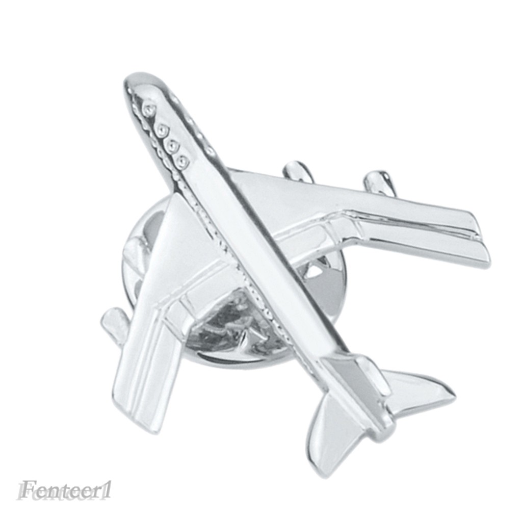 [Fenteer1] Ghim Cài Áo Hình Máy Bay Phản Lực Bằng Đồng Mạ Bạc
