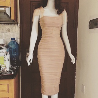 Đầm body 2 lớp phối lưới mềm