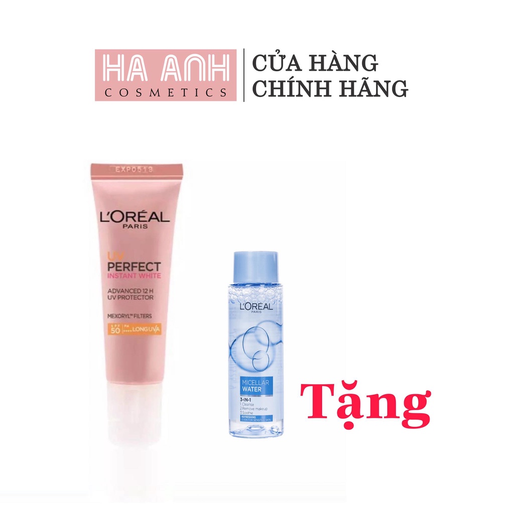 Chống Nắng L'Oréal  UV Perfect Rosy White 15ml (tặng tẩy trang 30ml)