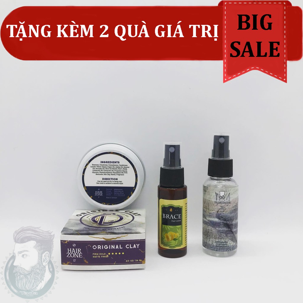 ✅[TẶNG 2 QUÀ] Sáp Vuốt Tóc Nam Original Clay + Tặng Pre Styling & Hair Lotion