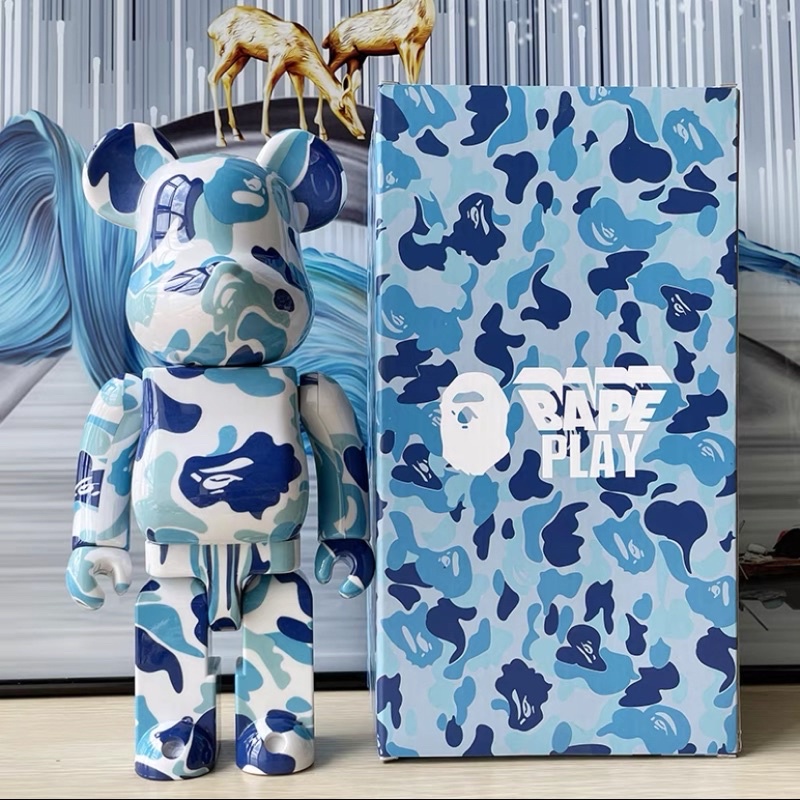 Bearbrick 400% tượng Be@rbrick trang trí x bape 28cm